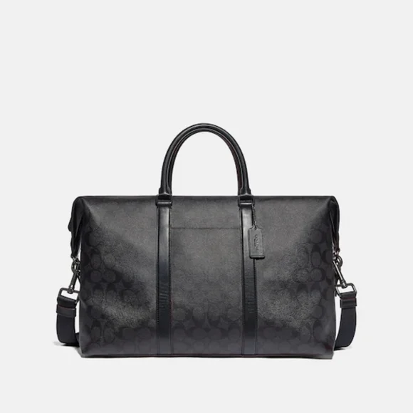 NWT Trekker Bag in Signature Canvas in Black & Oxblood - Picture 1 of 7